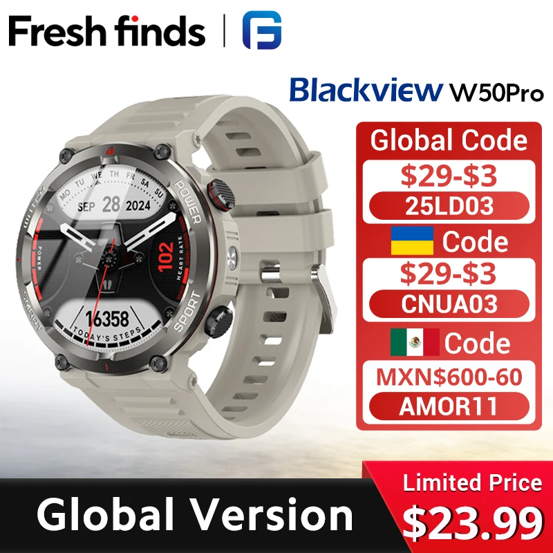 [World Premiere] Blackview W50 Pro Rugged  Smartwatch 1.45