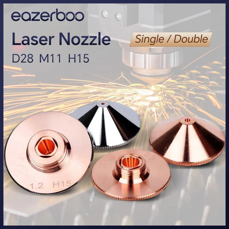 

Laser Cutting Nozzle D32 M11 H15 Single Double Chrome Plated 1.2 1.4 1.5 1.8 2.0 2.5 Raytools Laser Cutting Machine Parts