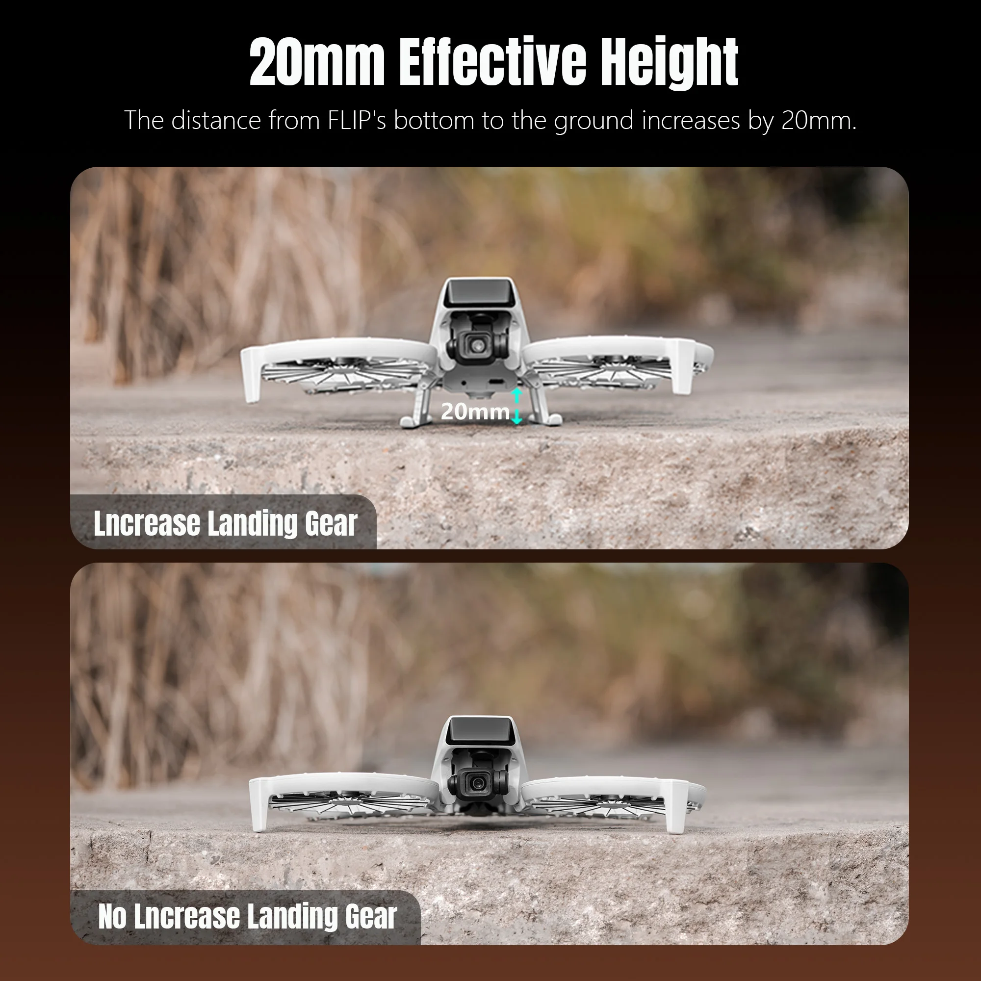 ل DJI فليب LED الهبوط مضيئة طوي تمديد الساقين ليلة الملاحة ضوء الهبوط زلق ملحقات طائرة بدون طيار