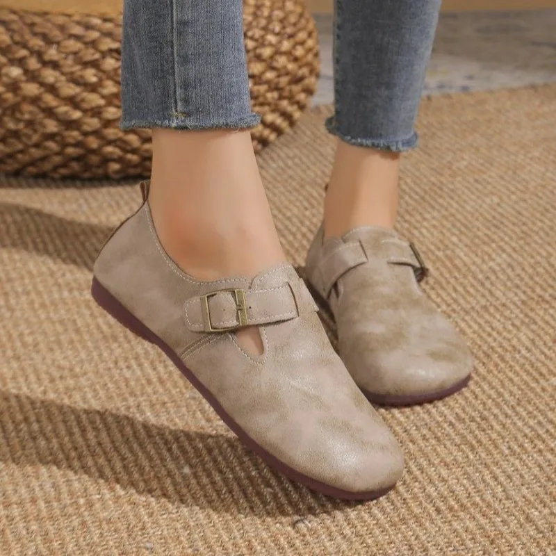 Women Flats Spring Autumn Handmade Ballerina Loafers Shoes Women Comfortable Soft Leather Flat Sneakers Women Zapatos De Mujer
