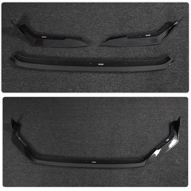 Carbon Fiber Car Front Bumper Lip Spoiler for Honda Civic Type R FL5 Hatchback 4-Door 2023 Front Lip Chin Apron Body Kits