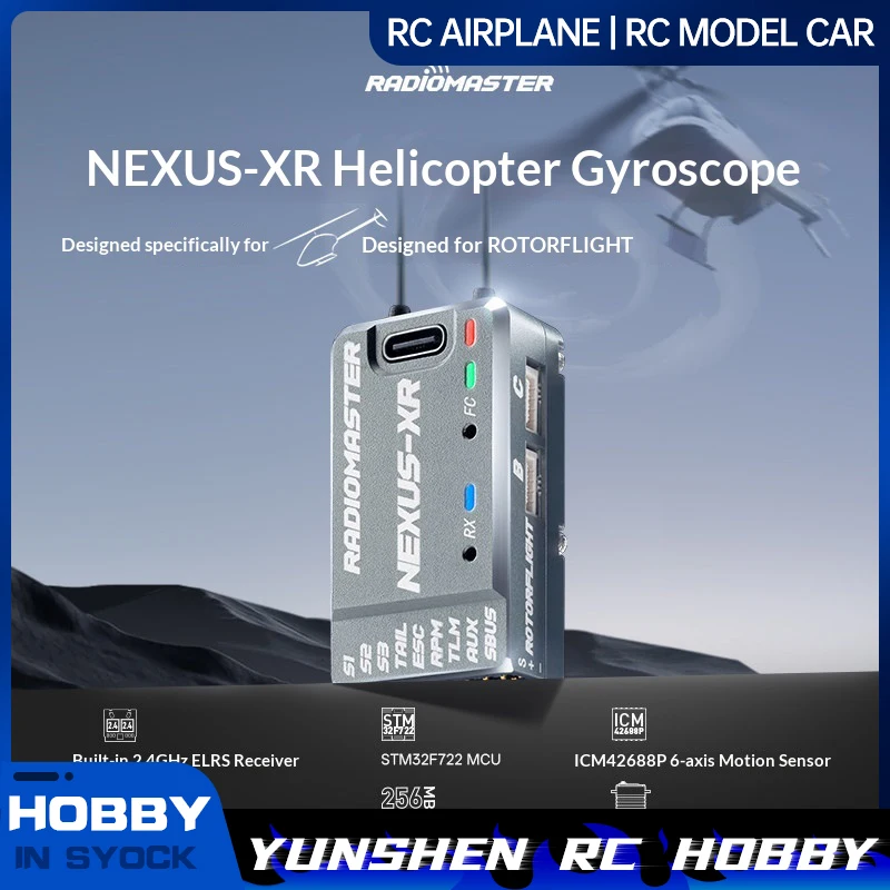 

Геликоптер Radiomaster Nexus Xr со встроенным приемником Expresslrs 2,4 ГГц Xr Гироскоп