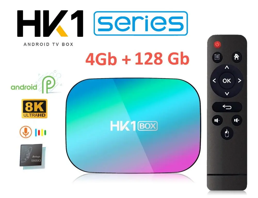 HK1 Box / hk1 x3 Amlogic S905X3 Smart Android 9.0 TV BOX 2.4G 5G wifi HK1BOX 4K UHD Set Top Box vs H96 MAX X3 A95X F3