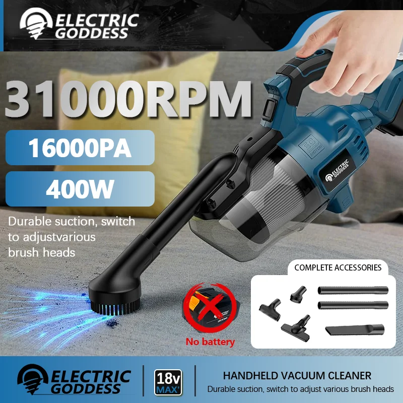 

Electric Goddess Cordless Handheld Vacuum Cleaner Floor/Carpet/Car/Pet Hair Cleaning Power Tool For Makita 18V Battery