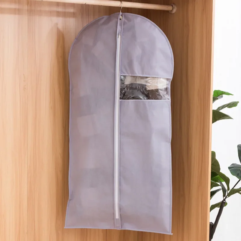 

Wardrobe Dustproof Clothing Covers Waterproof Garment Dust Cover Suit Dress Protector with clear window Clothes Closet Organizer