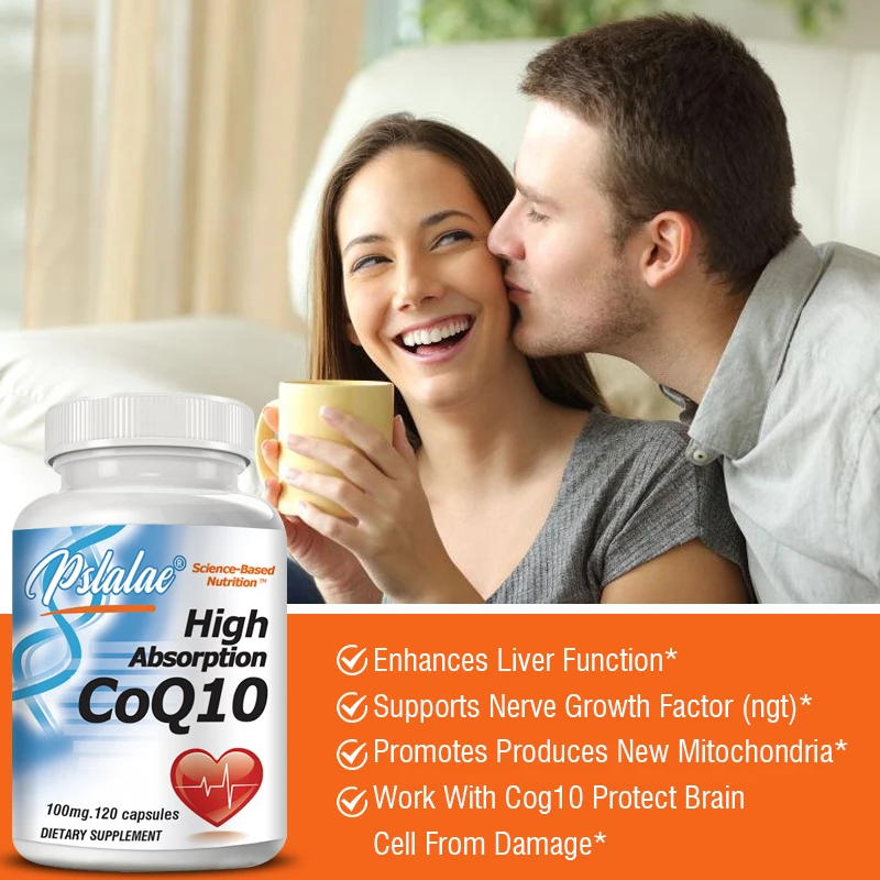 Highly Absorbable Coenzyme Q10 with Black Pepper Extract Gluten-Free, Naturally Fermented, Premium Formula