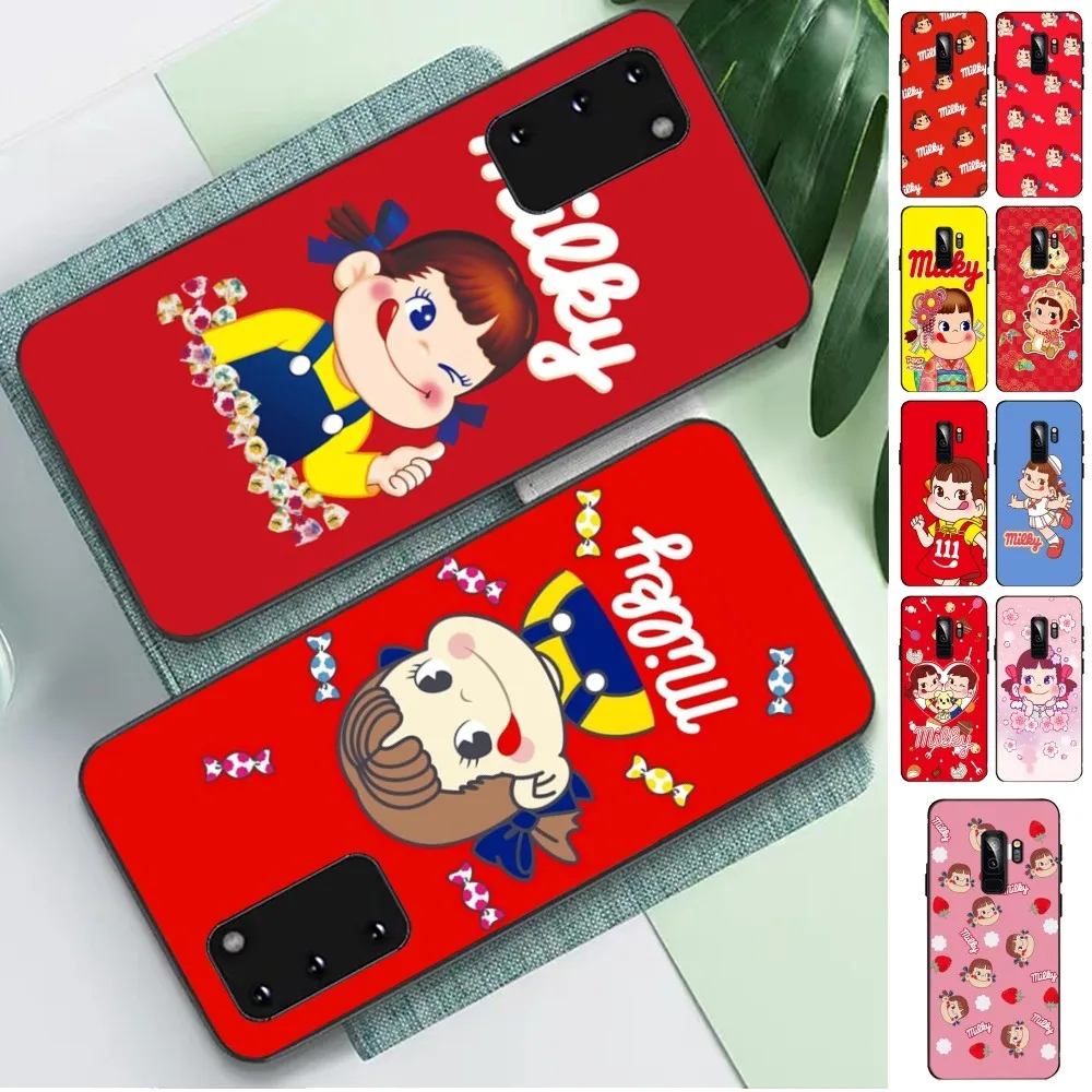 F-fujiya m-milky p-peko c-chan caso de telefone dos desenhos animados para samsung s 9 10 20 21 22 23 30 23 24 plus lite ultra fe s10lite fundas