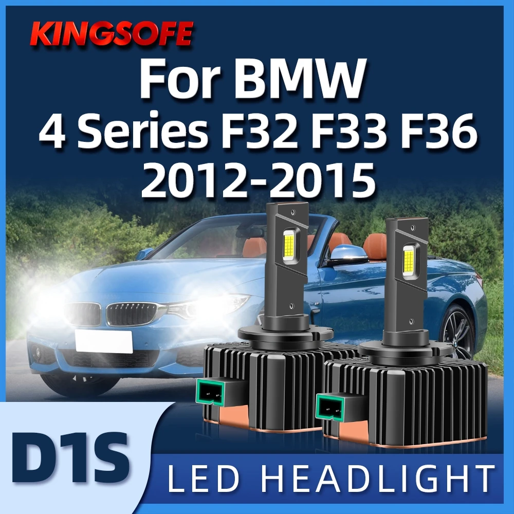 

KINGSOFE 12V 24V D1S LED Headlights 30000Lm Auto Bulbs HID Xenon 6000K For BMW 4 Series F32 F33 F36 2012 2013 2014 2015