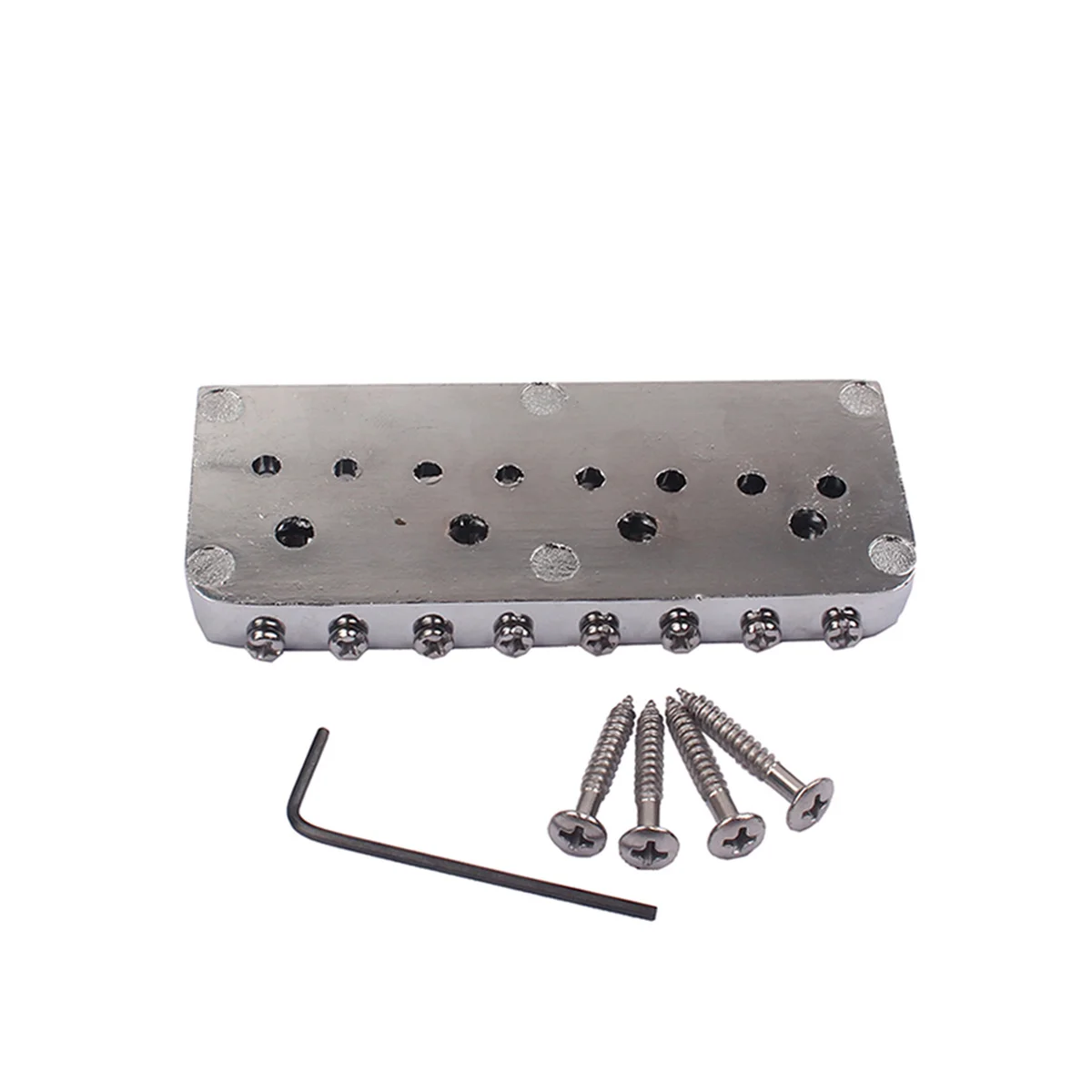 

8 String Bridge For Bass Guitar Metal Rust Resistant Smooth Lightweight Durable Replacement Part Guitar Saddle Bridge