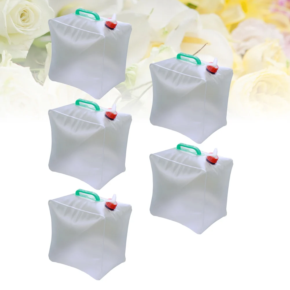 

5pcs Portable Water Outdoor Water Container 20L Foldable Bucket Outdoor Storage Camping Hiking Hunting Travel Picnic BBQ