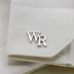 Customized stainless Steel 2-Letter Combination Cufflinks, Suitable for Groom Gifts, Best Man Cufflinks, Men's Shirt Decoration