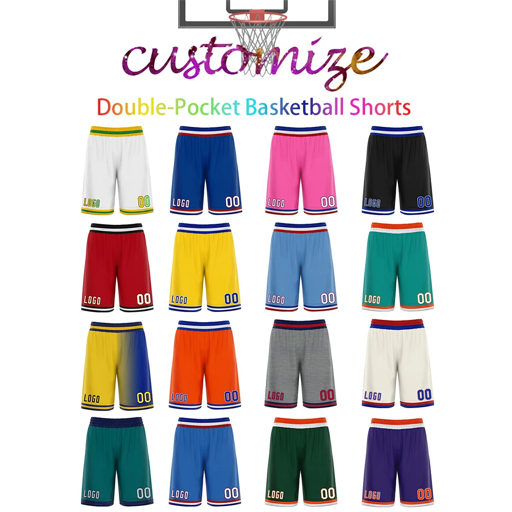 

Custom Basketball Shorts Mens Womens Youth Full Sublimated Team Name Number Mesh Sportsuit Tracksuit Tranning Game Plus Size