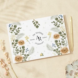 Personalized Wedding White Guest Book, Custom Elegant Mr and Mrs, Wedding Decoration, Message Book, Album Photo, Mariage Gifts