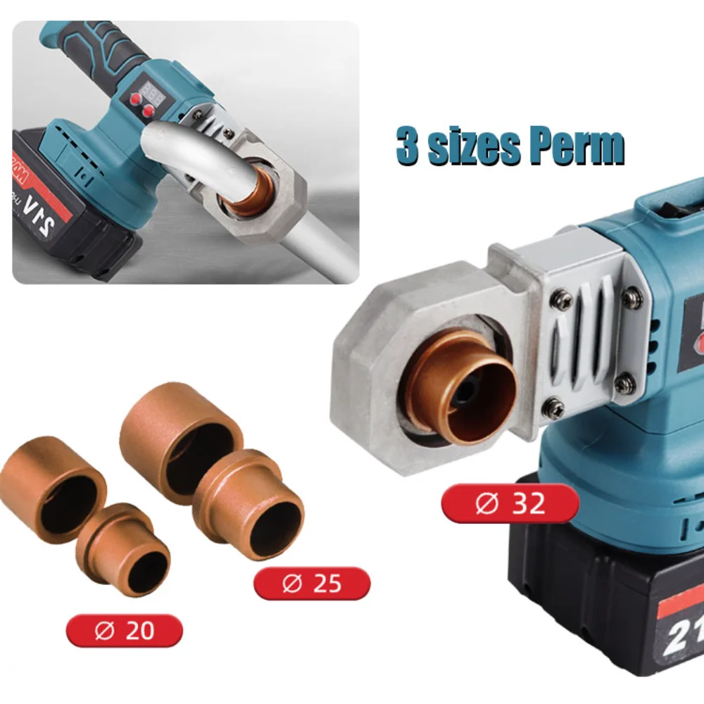 Máquina De Solda De Tubos 1400W 20-32mm Tubo De Solda De Plástico PP/PPR/PB/PE Tubo de Aquecimento Ferramenta Hot Melt Para Makita 18v Bateria