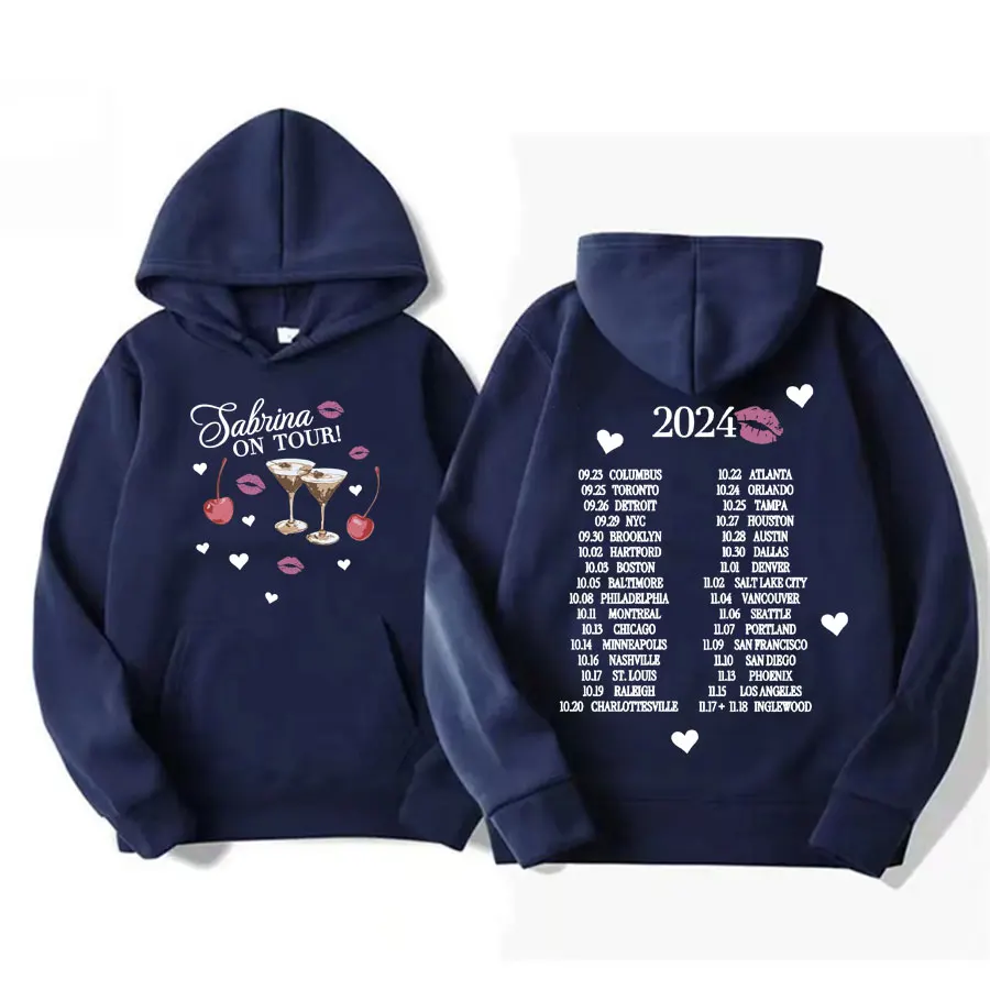 Sabrina Espresso Tour Hoodie Short N Sweet 2024 Please Please Graphic Sweatshirts Men Women Fashion Aesthetic Hoodies Streetwear