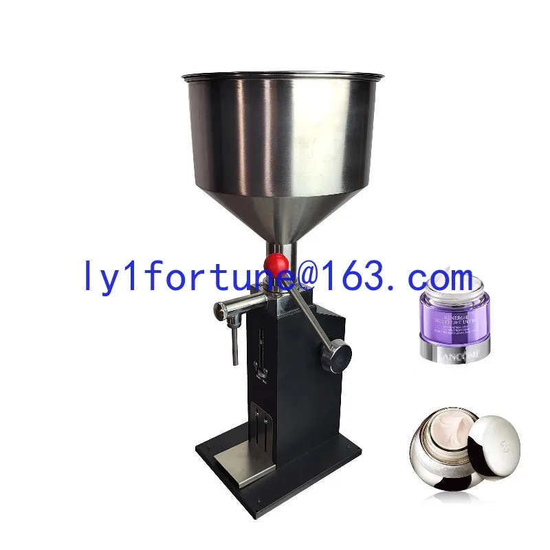 Manual Peanut Butter Honey Cream Yogurt Molasses Jam Jar Bottle Sticker Filling Machine