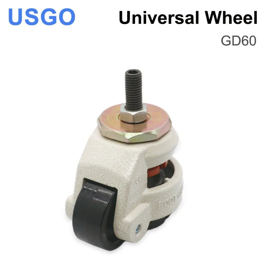 USGO Machines Universal Wheel GD-60S 10mm Adjustable M12 Standard Thread for CO2 Laser Cutting & Engraving Machine