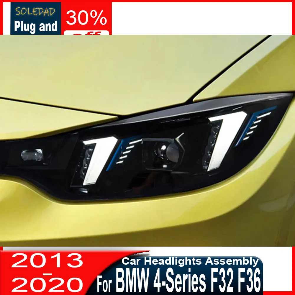 

Car Headlight For BMW F32 F36 F82 2013 2014 2015 2016-2019 Auto DRL Brake Turn Signal Lamp Light Assemblies Plug and Play