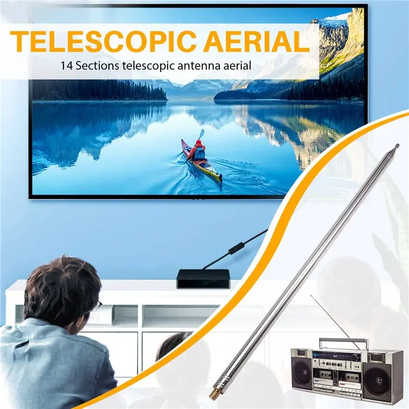 HFES 5.6M Whip Pull Rod Antenna For Radio Positive V Antenna GP Antenna Telescopic Antenna DIY M10 Shortwave Antenna