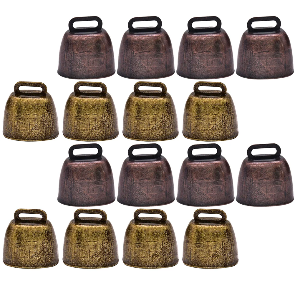 18Pcs Vintage Copper Cow Bells Small Grazing Bells for Farm Animals Crafts Sheep Horse Cattle Cow Bell Small Cowbell