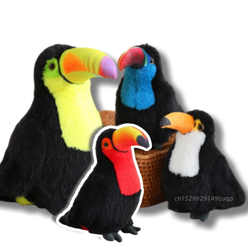 Kawaii Simulation Color Bigbeak Bird Plush Doll Yellow Red White Blue Black Bigbeak Plush Toy Home Decoration For Boys And Girls