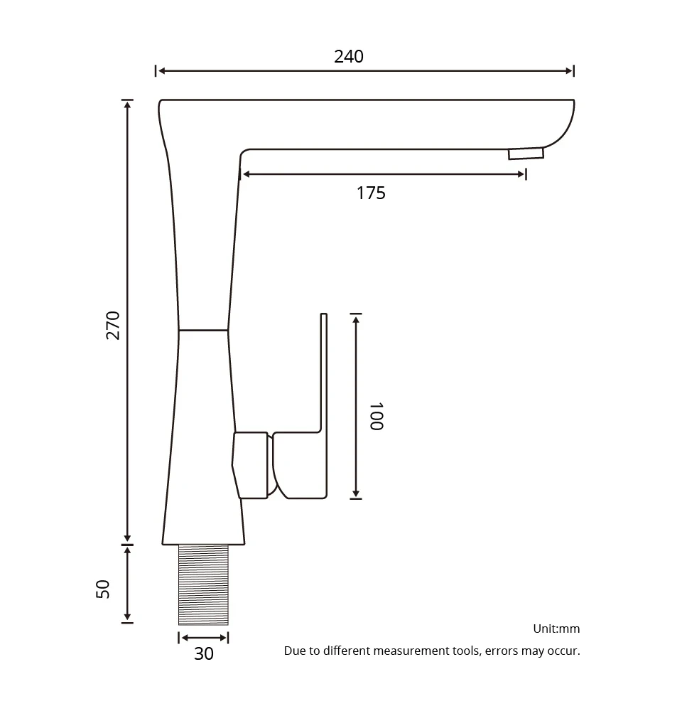 Bagnolux Polished Rose Gold Brass Single Hole Handle Deck Mounted Hot And Cold Mixing Kitchen Sink Faucet