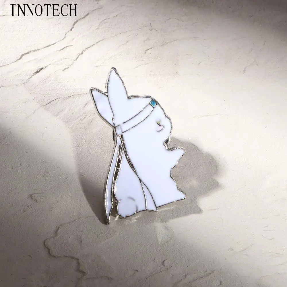 

Anime Lan WangJi Lapel pin Black Rabbit Wei Wuxian Jewelry Chen Qing Ling Brooches Pin Badge Enamel Brooch Mo Dao Zhu Shi