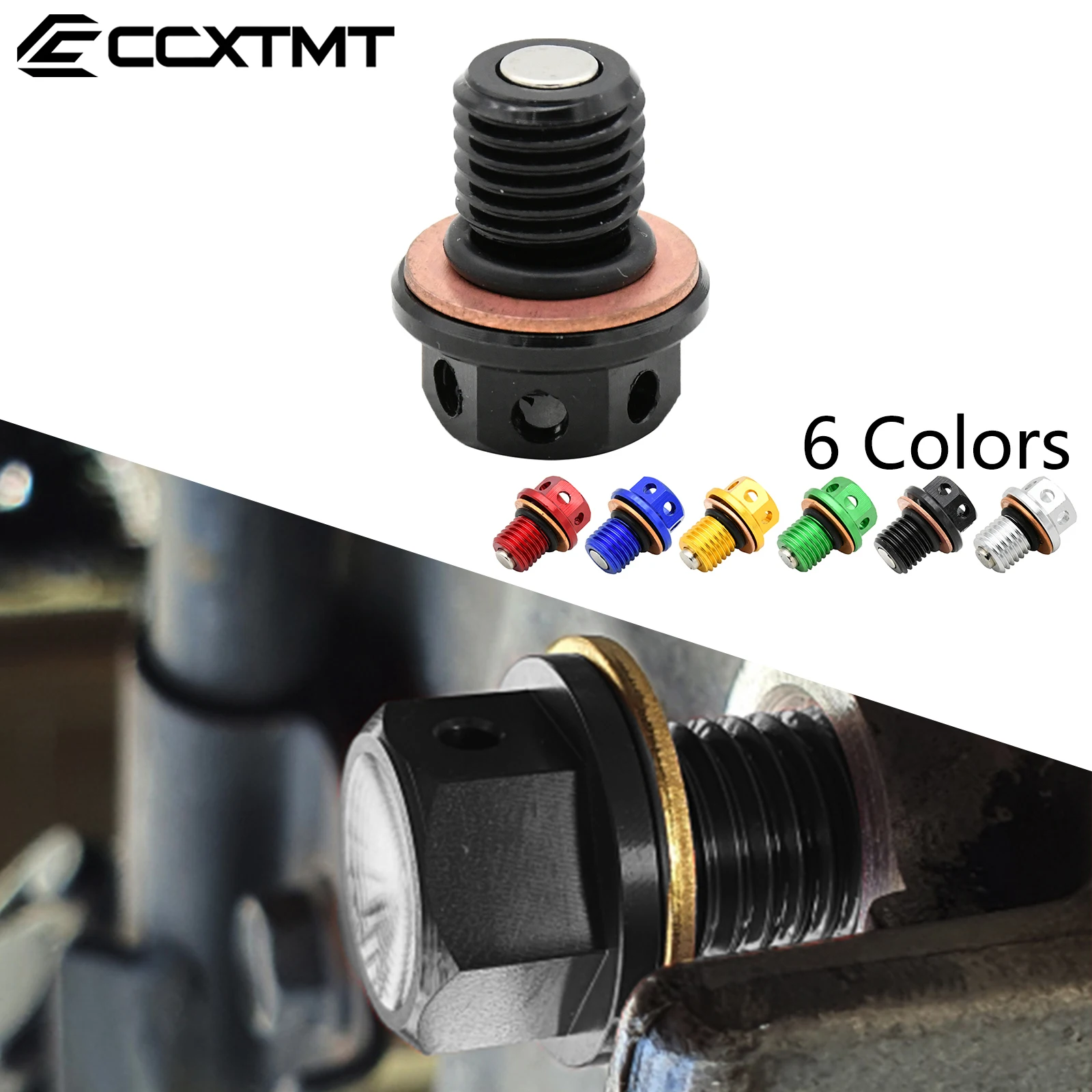 Acessórios para motocicleta m12, porca magnética para cárter de óleo, drenagem de óleo, parafuso, dreno de óleo, porca magnética para honda, yamaha, kawasaki