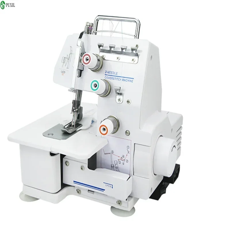 Household desktop four-thread three-thread two-thread hemming machine, multifunctional electric overlock sewing machine