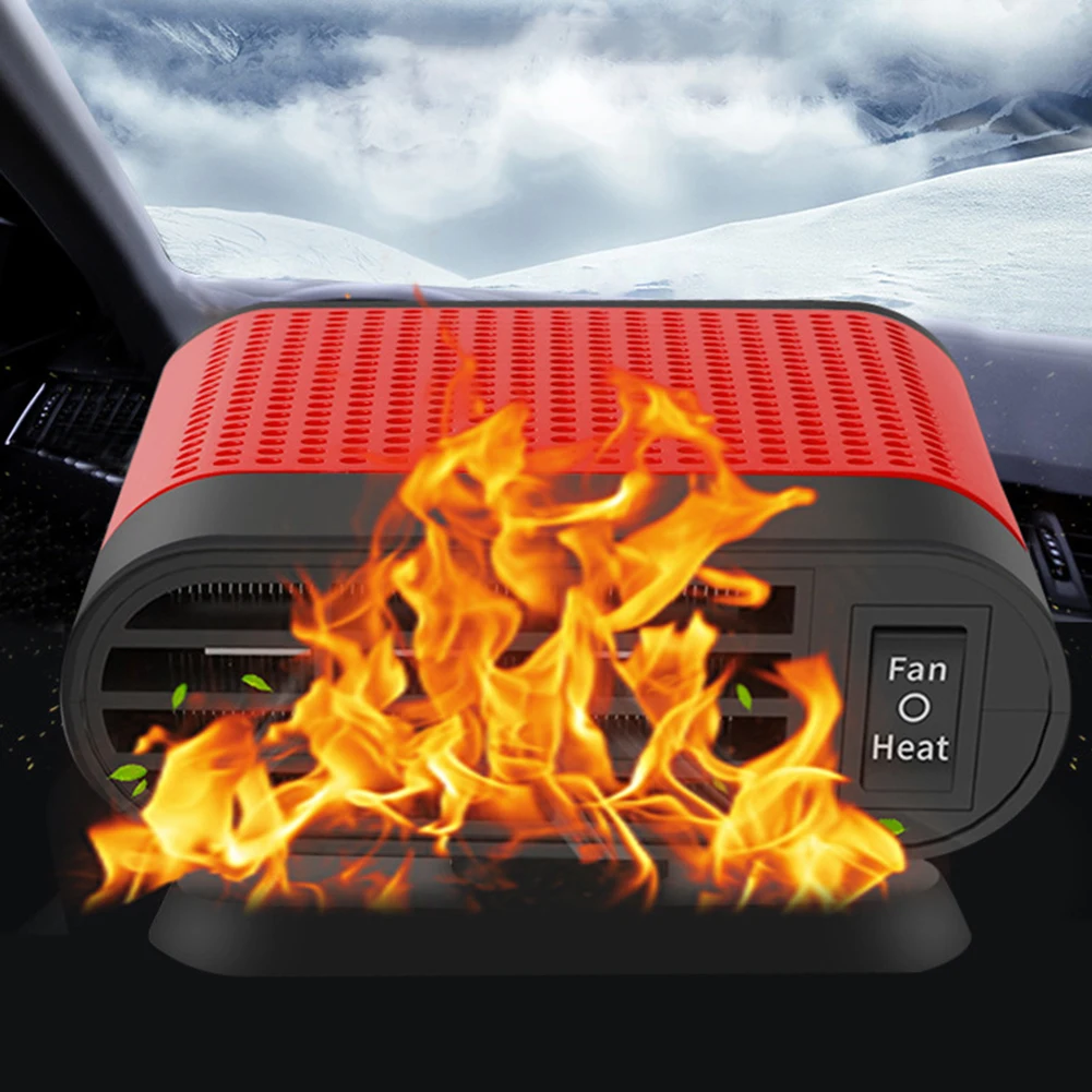 1200W Car Heater 12V/24V Electric Cooling Heating Fan Electric Heater Fan Windshield Defogging Demister Defroster Car supplies