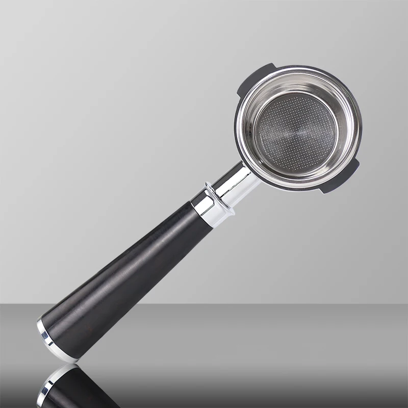 58MM Kaffee-Siebträger ohne Boden für E61 EXPOBAR mit zwei Griffen und Filterkorb – Zubehör für Espressomaschinen und Barista-Werkzeuge