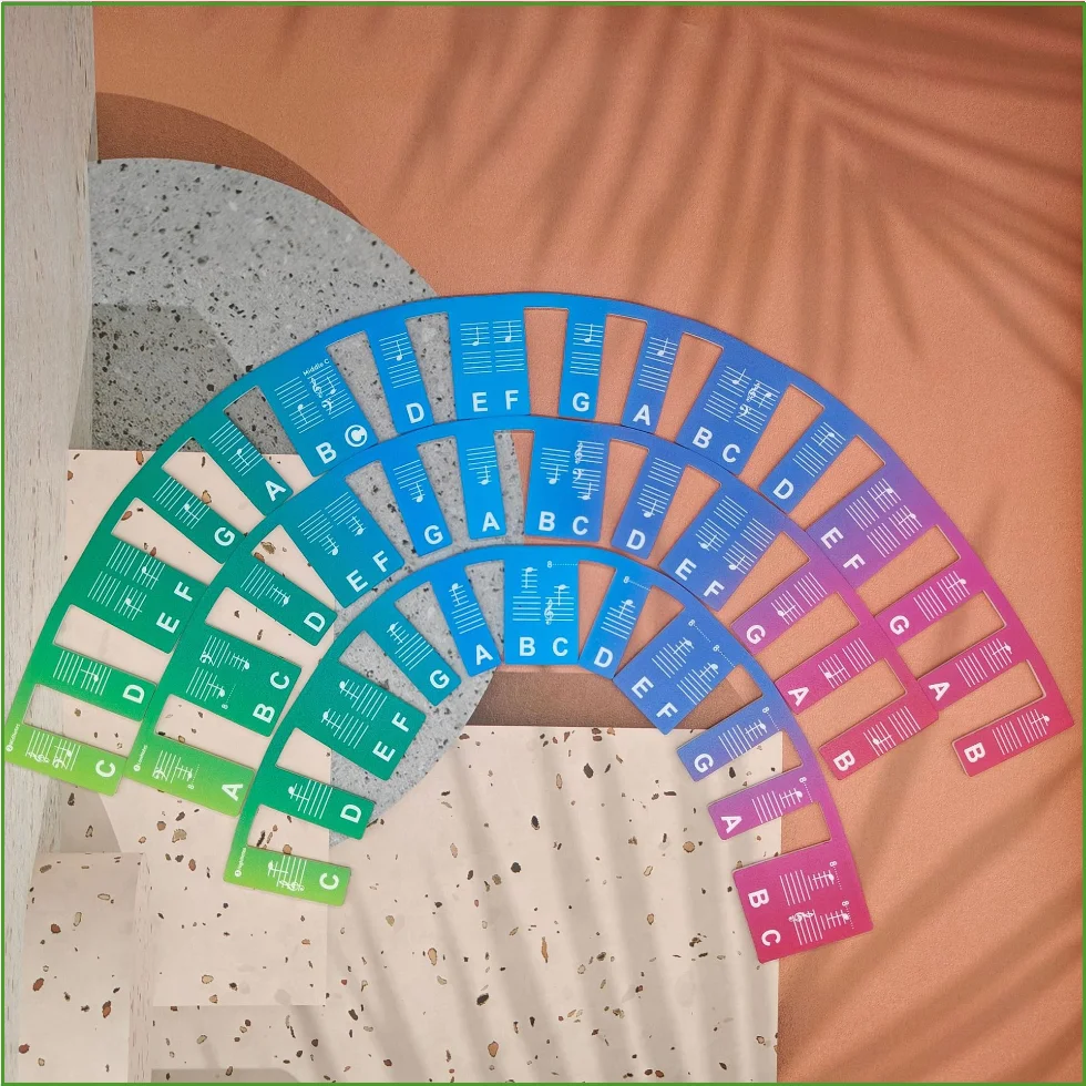 61/88 Keys Piano Keyboard Stickers, Removable Piano Keyboard Note Labels for Learning Piano Notes Guide for Beginner