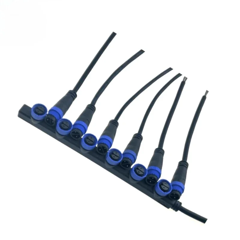 M15 F-type 2 3 4 Pin Connector Cable Waterproof 1 Divide 2 3 4 5 6 Wire Aviation Plug Male Female Joint LED Module Female Head