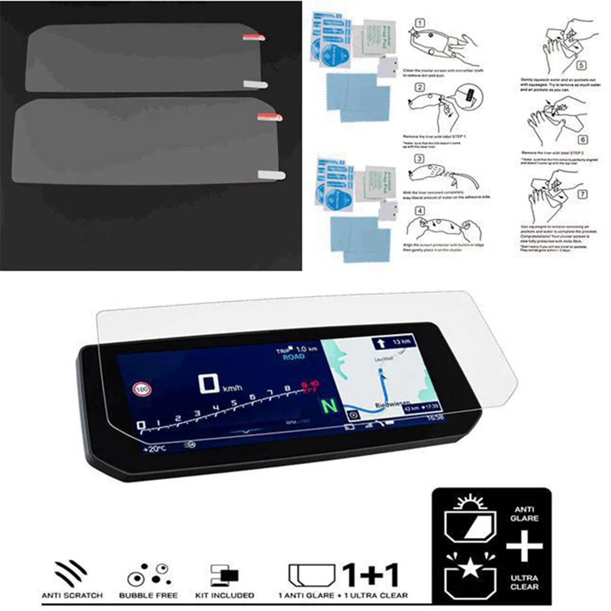 Motorcycle Speedometer Scratch Cluster Screen Dashboard Protection Instrument Film for BMW CE04 CE 04 2021