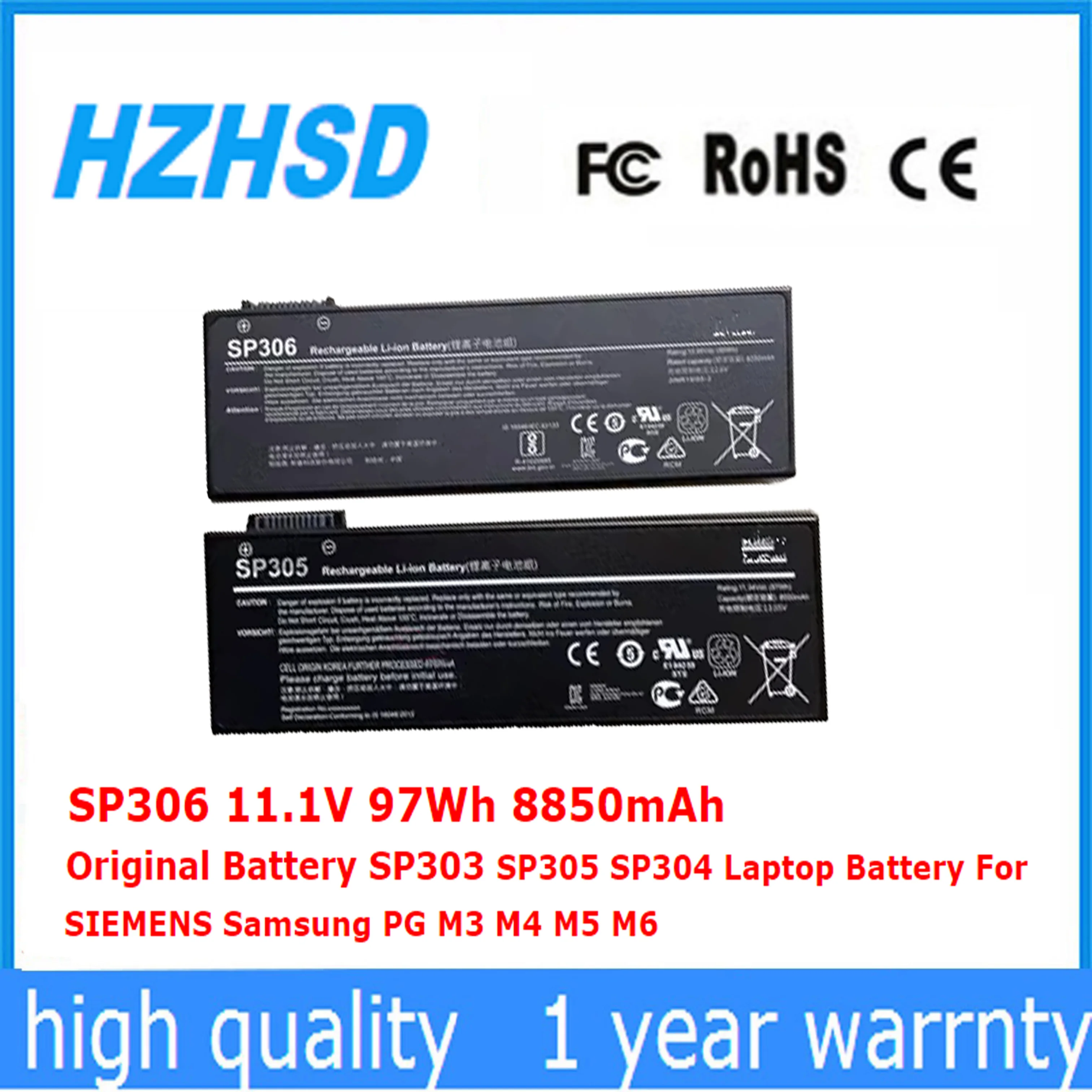 SP306 11.1V 97Wh 8850mAh Original SP303 SP305 SP304 Laptop Battery For SIEMENS Samsung PG M3 M4 M5 M6