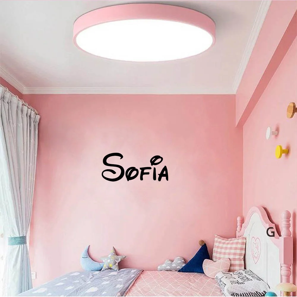 

1 pc hot sale 5 Fonts Personalized name Decal Vinyl Wall Sticker For Kids Rooms bedroom Home Party Decor Wallpaper