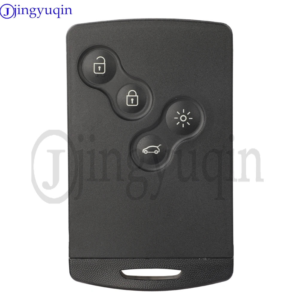 jingyuqin Keyless Go 434MHz ID46 PCF7952 Chip 4 Buttons For Renault Megane 3 Fluence Laguna Scenic Remote Car Key Fob VA2 Blade