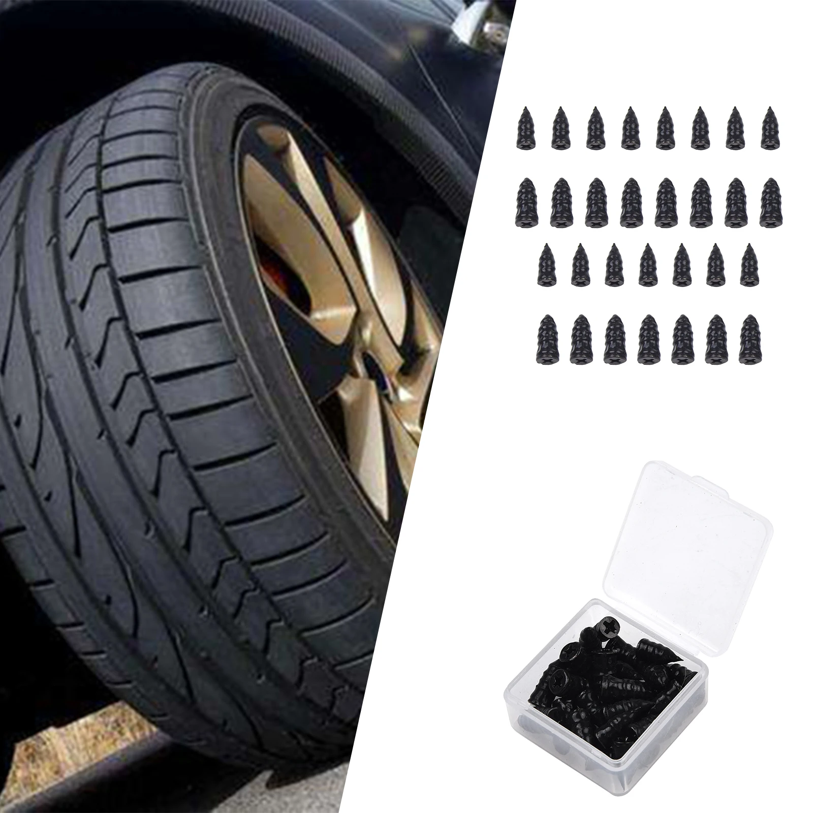 

Manual Measurement Deviation Puncture Vacuum Car PCS Repair Nails PCS Repair Nails Rubber Screw Tubeless Vehicles