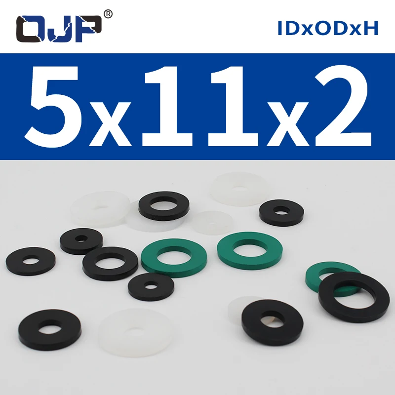 Flat gasket M5x11x2mm nitrile silicone fluorine rubber NBR VMQ FKM wear-resistant shock-absorbing waterproof sealing gasket