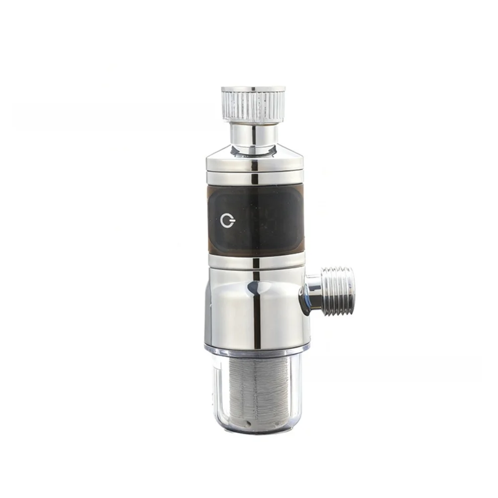 

Термометр для душа с дисплеем температуры для безопасности в душе, интерфейс 1/2 дюйма, душевая лейка из нержавеющей стали 304, большой цифровой экран