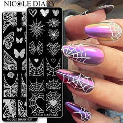 BORN PRETTY Classic Plaid Butterfly French Nail Stamping Plates Design Flower Leaves Geometry DIY Nail Printing Stencil Tools