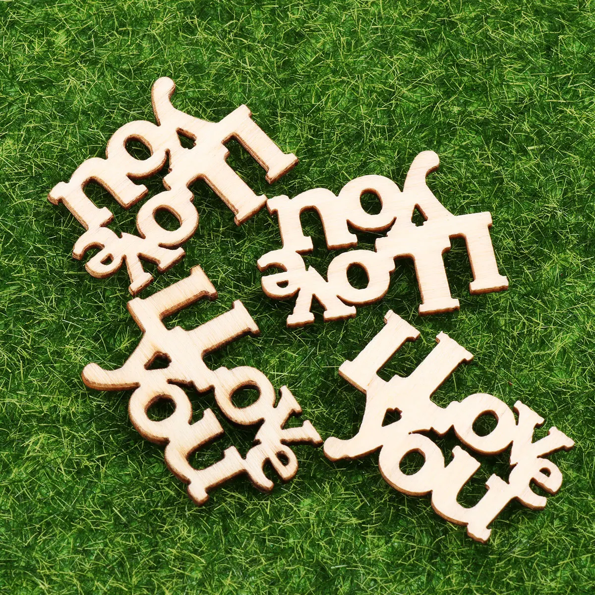 

15pcs I Love You Wooden Decor Pieces Hollow Design For Wedding Party Home Decoration Hanging Wall Ceiling Craft Diy Project