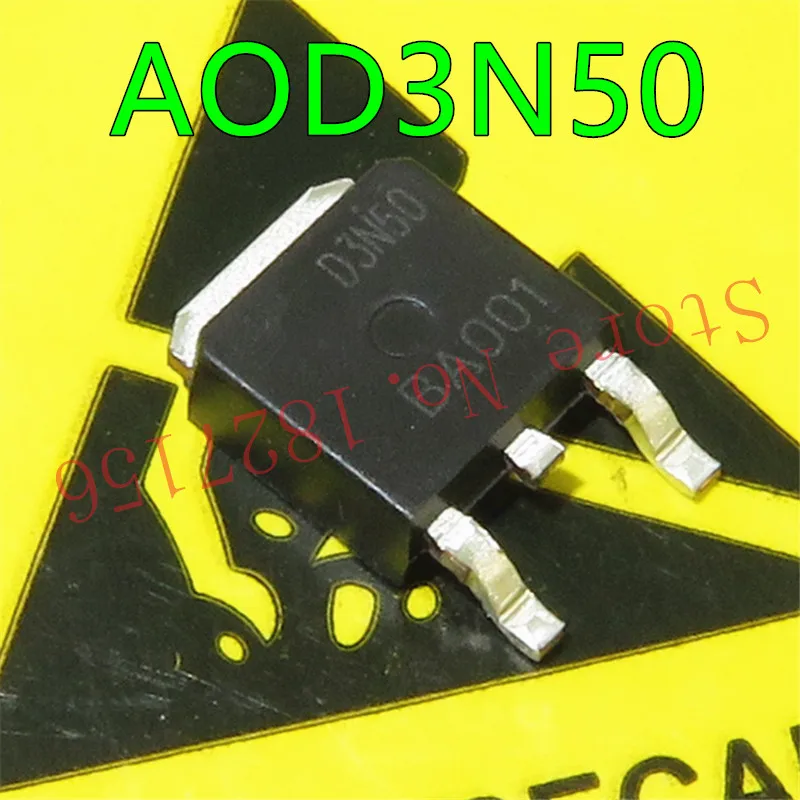 1pcs/lot AOD3N50 D3N50 TO-252 LCD MOS tube placement In Stock