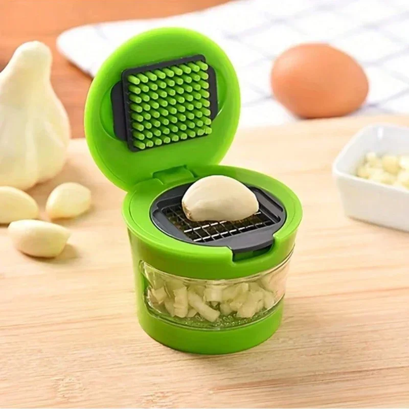 1PC Stainless Steel Garlic Press Multifunctional Manual Vegetable Mincer Slicer Dicer Grater Chopper for Kitchen Vegetable Fruit