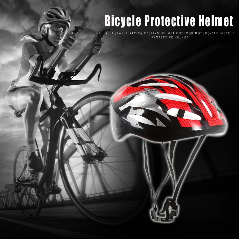 Adjustable Racing Cycling Helmet Outdoor Motorcycle Bicycle Protective Helmet Biking Portable Dustproof Cycling Parts