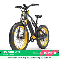 US Stock LANKELEISI RV700 Electric Hybrid Cruiser E Bike Bicycle 1000W Motor 48V 16AH Mountain Beach City Road EBike