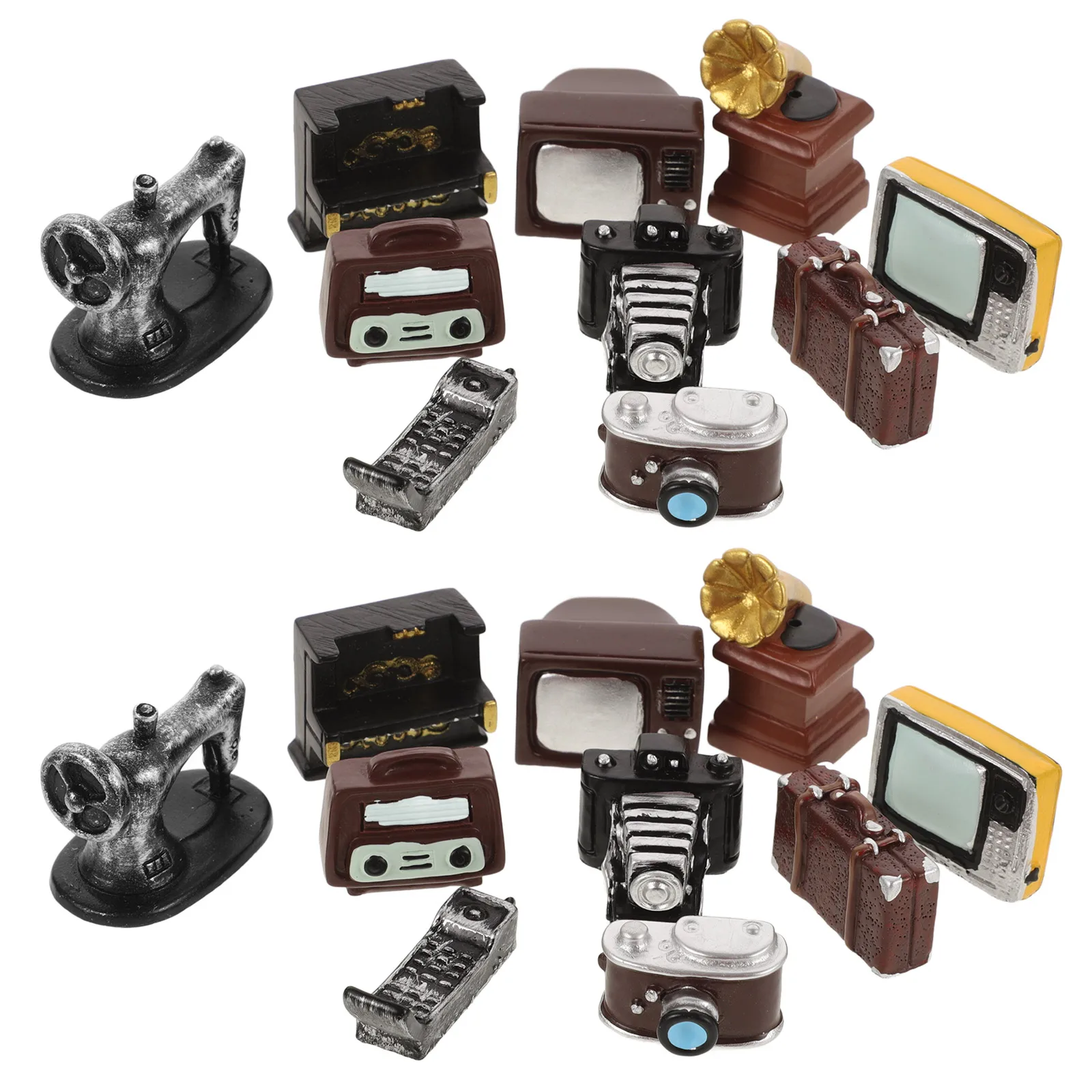 

1 set Retro Furniture Accessories Vintage Decor Model Mini House Plastic Home Appliances Lovely Diy Student Graduation