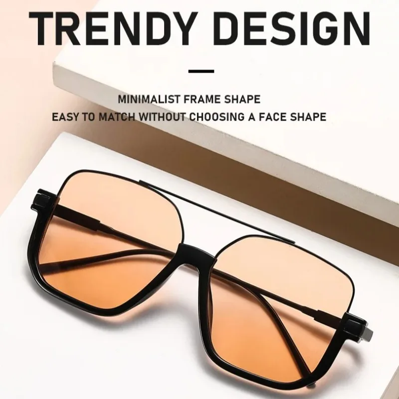 

Large Frame UV Sunglasses with Double Layered Eyeglass Frames Resistant Glasses Suitable Women Metal More Sturdy Eyeglass Frame