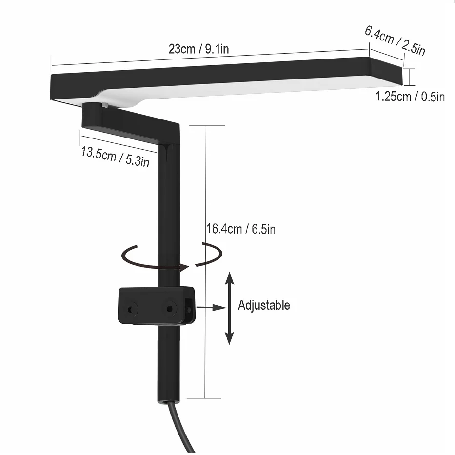 Application Control Adjustable 15W Aquarium Light Full Spectrum Planting Fish Tank Light