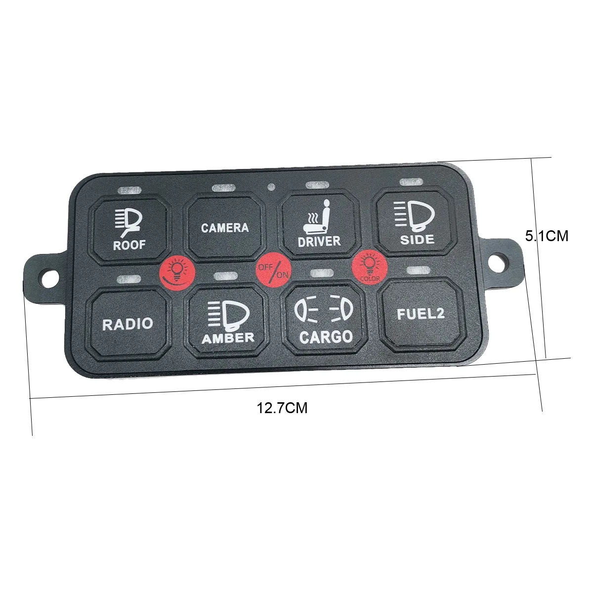 Modified 8-way combination switch panel control box is suitable for off-road vehicle tank boat bus 8-way electronic box